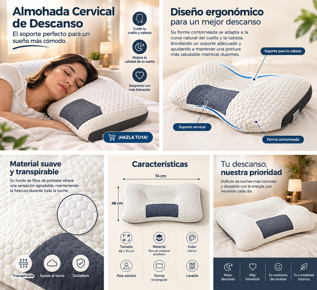 Almohada RelaxPro™ - Tu Descanso Empieza Aquí