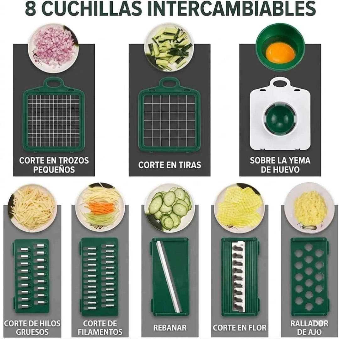 CortaFácil™ 16 en 1 - Corta, Rebana y Ralla en Segundos.